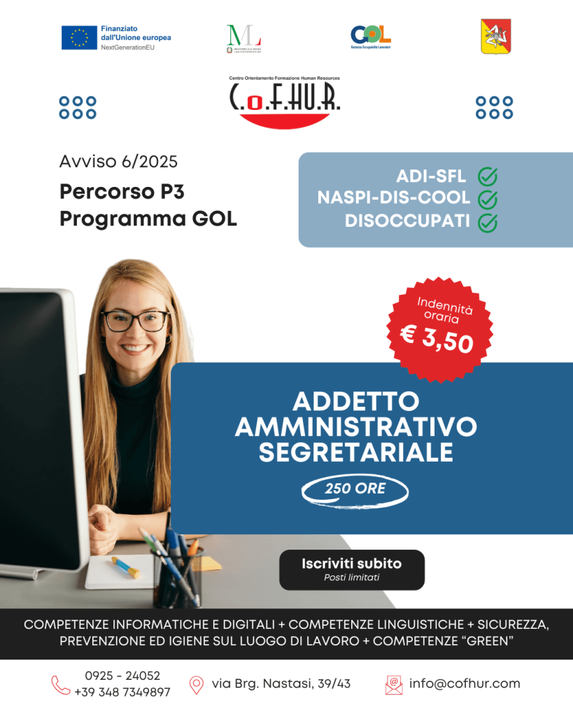 ADDETTO AMMINISTRATIVO SEGRETARIALE (250 ore) (1)