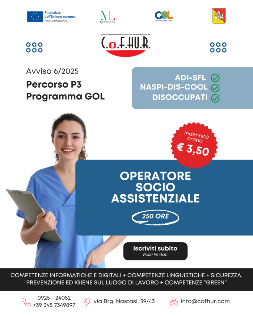 OPERATORE SOCIO ASSISTENZIALE (250 ore)