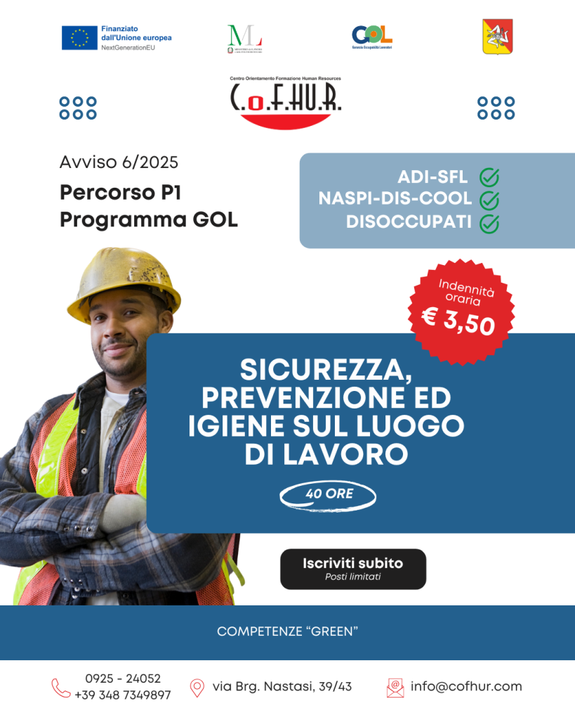 SICUREZZA, PREVENZIONE ED IGIENE SUL LUOGO DI LAVORO (40 ore)
